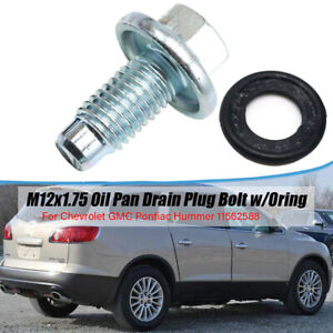 11562588 Oil Pan Drain Plug Bolt & O-Ring For GM Chevrolet Buick Cadillac