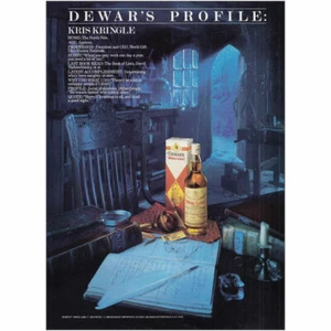 Pubblicità Dewars: Kris Kringle Polo Nord 1986 stampa d'epoca - Foto 1 di 1