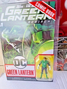 Green Lantern DC 3" Figur mit Wiedergeburt #1 Comic - Bild 1 von 7