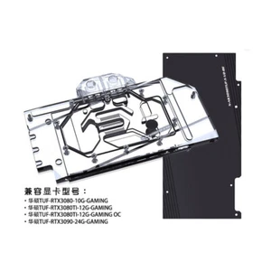 Bykski GPU Water Block Use For ASUS TUF RTX 3090/3080/3080TI GAMING - Photo 1/13