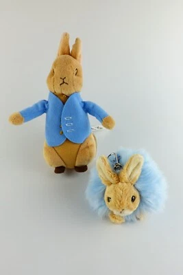 Lot Beatrix Potter Peter Rabbit Plush Toy, UKCA 7" UKCA + Key Ring Pom Pom GUND - Image 1 of 4