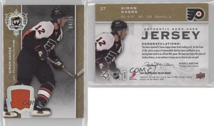 2007-08 Upper Deck The Cup Gold Jerseys /25 Simon Gagne #27