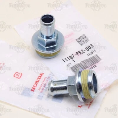 x2 OEM Honda 1988 - 2001 PRELUDE B16 B17 B18 B20 Oil Cooler Hose Fitting Joint - Image 1 of 4