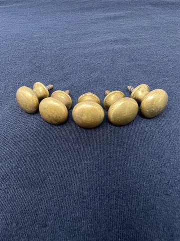5 Solid Brass SMALL Stacking Barrister Bookcase 3/4" Knobs drawer Pulls Cover
