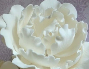 Large White Peony Sugar flower wedding birthday cake decoration topper - Picture 1 of 6