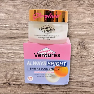 Always Bright Skin Rescue Sunblock Face Cream With SPF50 -Clears Spots & Sunburn