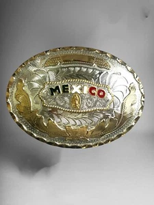 Mexico Rodeo Western Cowboy Style Belt Buckle Hebilla Vaquera Fina De Mexico - Picture 1 of 2