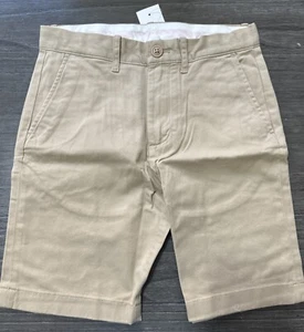 NEW J Crew Crewcuts Boys Stanton Shorts Chino Khaki Brown Size 12 Adjustable - Picture 1 of 4