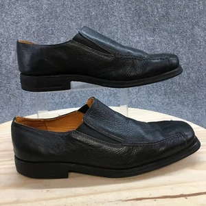Sandro Moscoloni Shoes Mens 12 Dress Loafers Black Leather Square Toe Casual - Picture 1 of 16