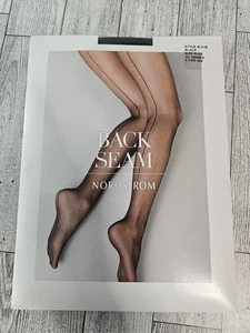 Medias de Colección NUEVAS CON ETIQUETAS Nordstrom Panty Costura Trasera Negra Plus Denier - Imagen 1 de 4