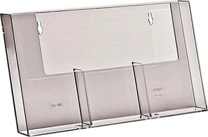 Three Pocket Wall Rack for DL Leaflets - Portrait Display - Picture 1 of 3
