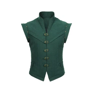 Anime Tangled Flynn Rider Prince Cosplay Costume Outfit Green Vest Halloween - Picture 1 of 8