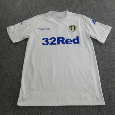 Leeds United Jersey Mens Medium White Soccer Football Kappa 32Red Clipper - Image 1 of 4
