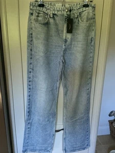Rag & Bone Blue Miramar 'Riverly' Relaxed Straight High Rise Jeans Waist 27 Reg - Picture 1 of 9