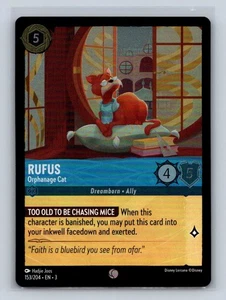 Rufus - Orphanage Cat Common Into the Inklands 153/204 Disney Lorcana TCG - Picture 1 of 2