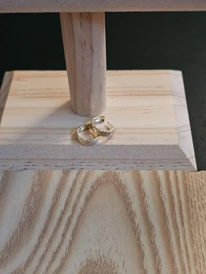 14k gold tri color earrings - Image 1 of 4