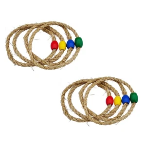8 PCS Twine Rope Toys Baby Child Ring Toss Carnival Game Throwing Kid - Picture 1 of 12