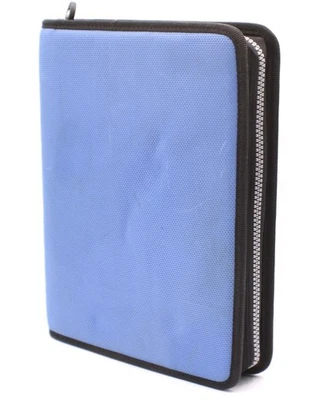 Organizador planificador de carpeta de anillas con cremallera azul para temporizador de día con regla de bolsillos 10x8" de colección Foto 1 de 4