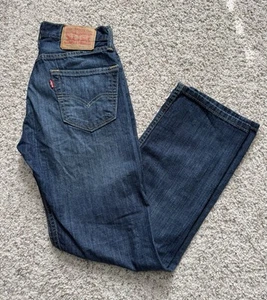 Levi's 505 Jeans Men's Size 29x30 Regular Fit Straight Leg Blue Denim Stretch - Picture 1 of 5