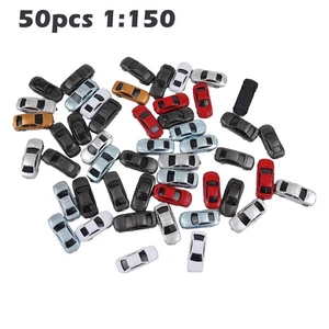 Modelo de coche a escala N modelo 1:160 50 piezas diseño de color plástico paisaje ferroviario - Imagen 1 de 22