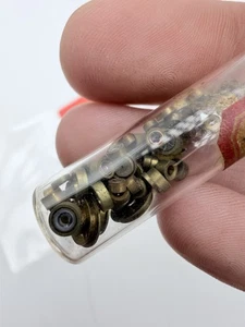 Container With Pocket Watch Parts Set Jewels From Watchmakers Lot RP344 - Picture 1 of 4