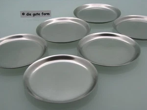 WMF Cromargan - -- Diseño reducido - 6x posavasos / plato de cristal -- - - Imagen 1 de 6