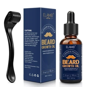 Olio Per La Crescita Della Barba Con Biotina Caffeina 0,25 mm Beard Roller Rullo - Foto 1 di 12