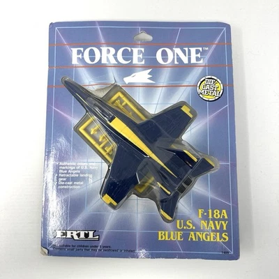ERTL Force One F-18A U.S. Navy Blue Angels Die-Cast Metal Jet 1989 NIB - Image 1 of 4