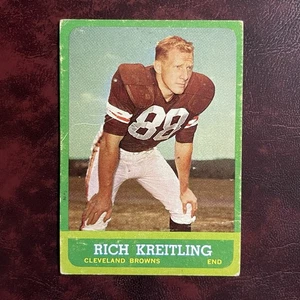 1963 Topps Set Rich Kreitling raro SP #16 CLEVELAND BROWNS - EN MUY BUENA CONDICIÓN - Imagen 1 de 2