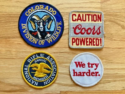 Vintage Lot of Patches Coors, AVIS, Colorado Div of Wildlife, National Rifleman - Image 1 of 2