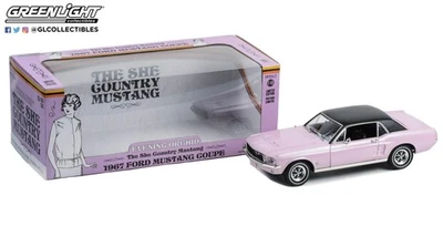 1:18 1967 Ford Mustang Coupe -- Evening Orchid (Pink) -- Greenlight - Image 1 of 3