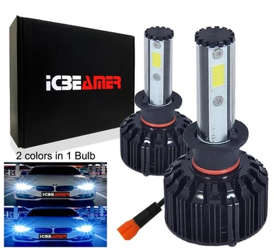 H7 COB No Error LED Headlight or Fog Light Bulbs Halogen Upgrade Bulb A27 - Image 1 of 4