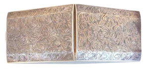 Vintage 835 Silver Ornate Etched Cigarette Case 155 grams - Picture 1 of 8