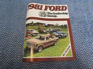 1981 Ford BRONCO Serie F Courier Econoline Liderazgo Alineación Folleto Ventas - Imagen 1 de 3