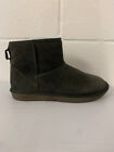 Skechers Boots Size 5 Grey Suede Fleece Lined Pull On Warm Boot EUR 38
