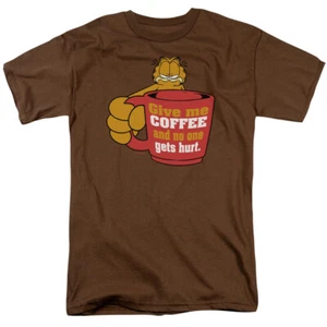Garfield Give Me Coffee T Shirt Mens Licensed Cat Jim Davis Comic Tee Coffee - Picture 1 of 2
