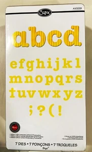 Sizzix Bigz 1 1/2" AllStar alphabet Lowercase 7-die Set #A10229 Retail $91.99 - Picture 1 of 4