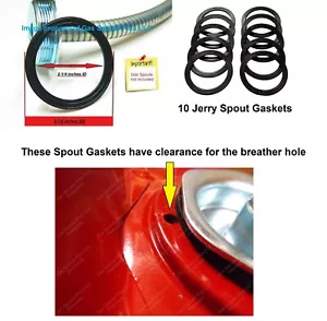 10 JERRY CAN RIBBED SPOUT GASKETS for Blitz Metal Gas Can 5 Gallon Military 20L - Picture 1 of 7