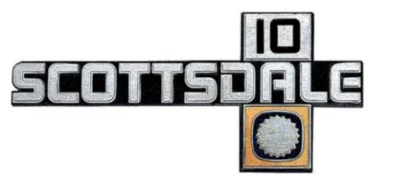 OER Front Fender "Scottsdale 10" Emblem 1981-1987 Chevy Pickup Trucks - Image 1 of 2