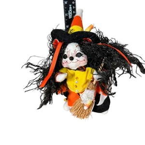 Muñecas Annalee Caramelo Maíz Bruja Ratón 6"" 2009 Halloween Bruja Escoba Caramelo Maíz - Imagen 1 de 6