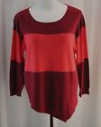 a.n.a. Woman, 1X, Chili Pepper/Bright Cyn Sweater, New with Tags