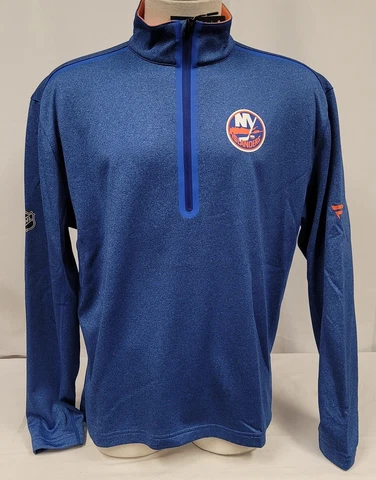 Brand New NHL Fanatics New York Islanders Men's Half-Zip Sweatshirt Cover
