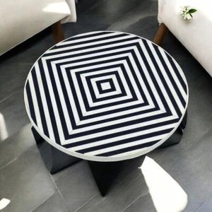 24" Stylish Bone Inlay Table Top – Handmade Decor Piece for Balcony Interior Dec - Picture 1 of 8