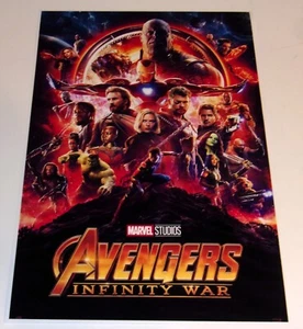 Avengers Infinity War - 2018 Iron Man, Hulk, Thanos, Thor, Marvel Poster 19"x13" - Picture 1 of 5