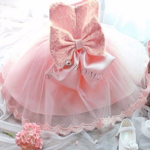 Flower Girl Dress Princess Baby Kids Floral Lace Tutu Gown Wedding Formal Party