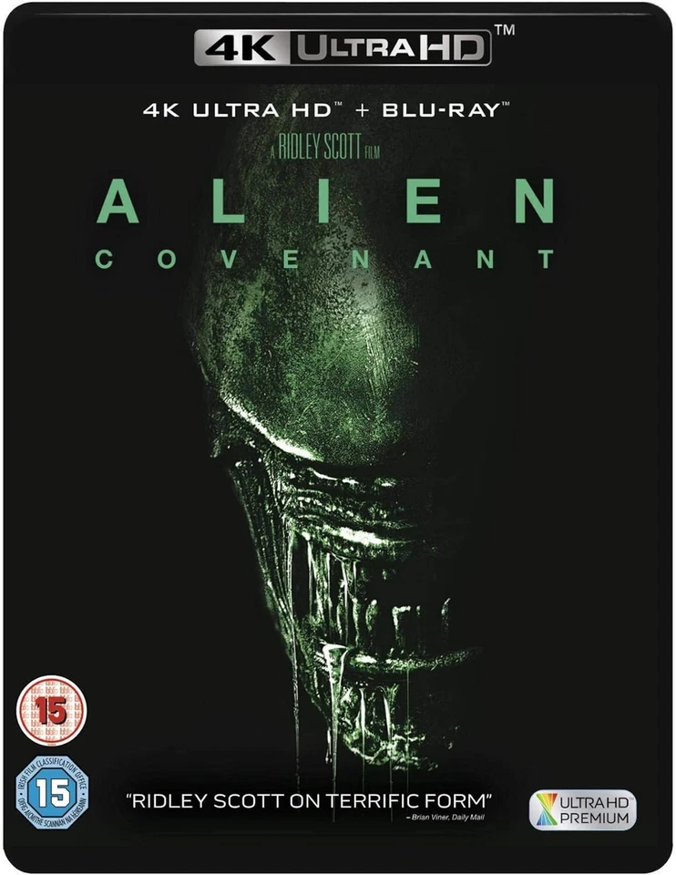 Alien Covenant 4k Ultra HD Blu-ray Region Dolby Atmos