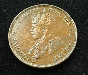 1931 Australia George V Large Cent, Nice Condition Copper Coin
