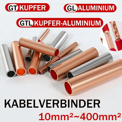 Stossverbinder blank Pressverbinder Quetschverbinder Kabelverbinder 10mm²-400mm² - Bild 1 von 4
