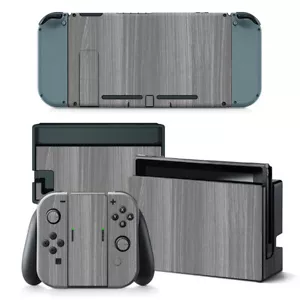 Nintendo Switch Skin Design Foils set pellicole protettive adesivi - motivo legno grigio - Foto 1 di 1