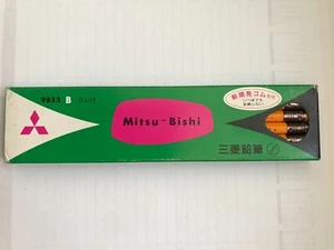 12 VINTAGE MITSUBISHI PENCILS: BOX OF "9852"  B  PENCILS - MADE IN JAPAN, UNUSED - Picture 1 of 4